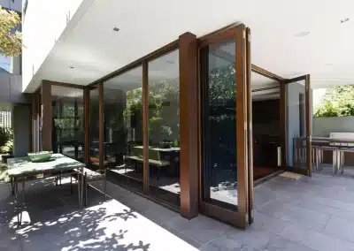 bi-fold doors onto outside area